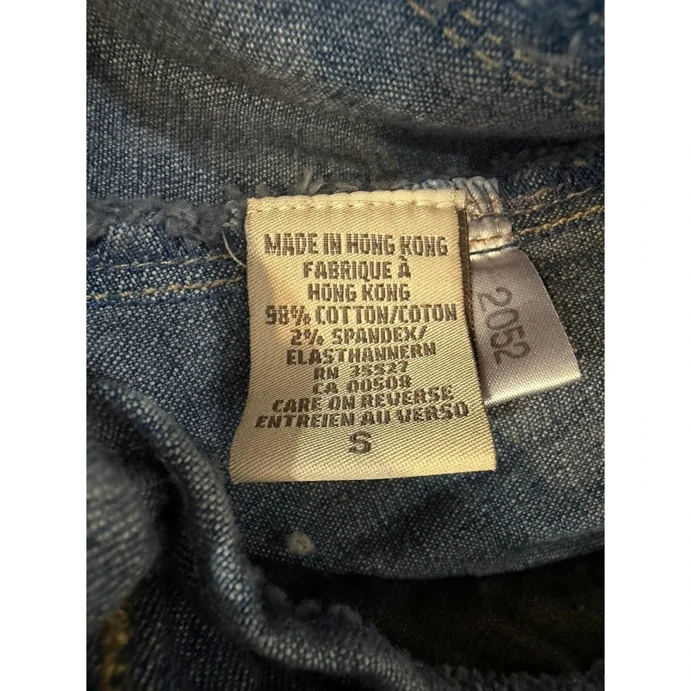 Vintage Marithe Francois Girbaud Jacket Womens Small Blue Denim Button Front Y2K